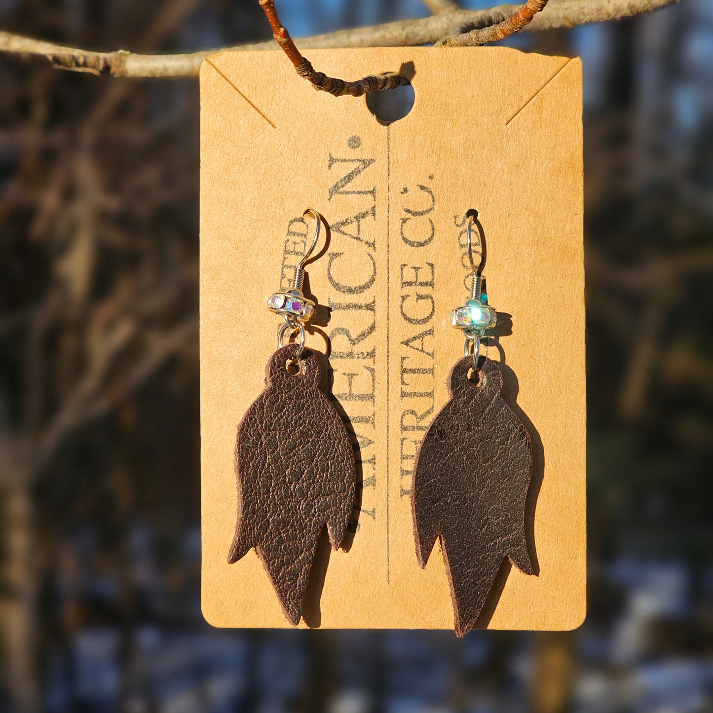 Horse Tail Earrings-Short, Black with Bling