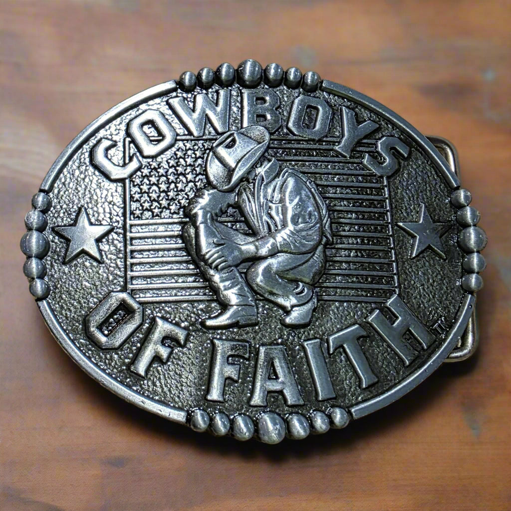 Cowboys Of Faith - Western Belt Buckle