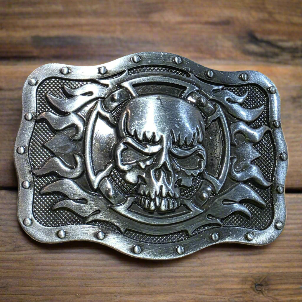 Flaming Skull And Crossbones
