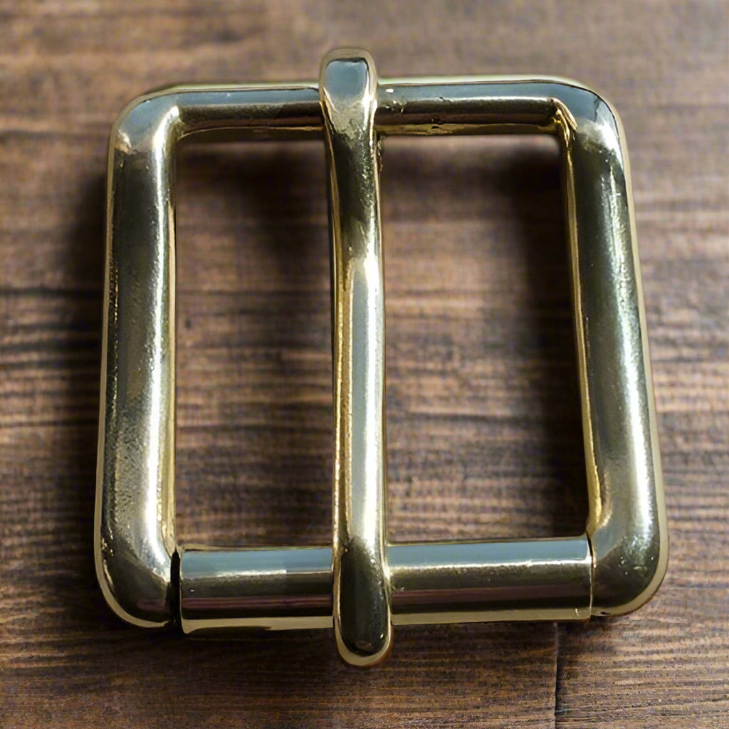 Brass Roller Buckle - 1.5"