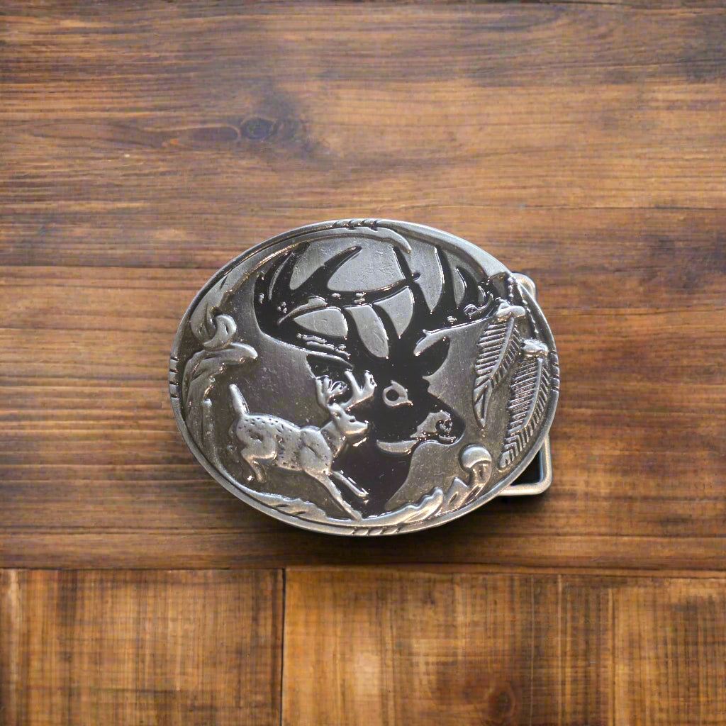 Running Deer - Western Style Belt Buckle
