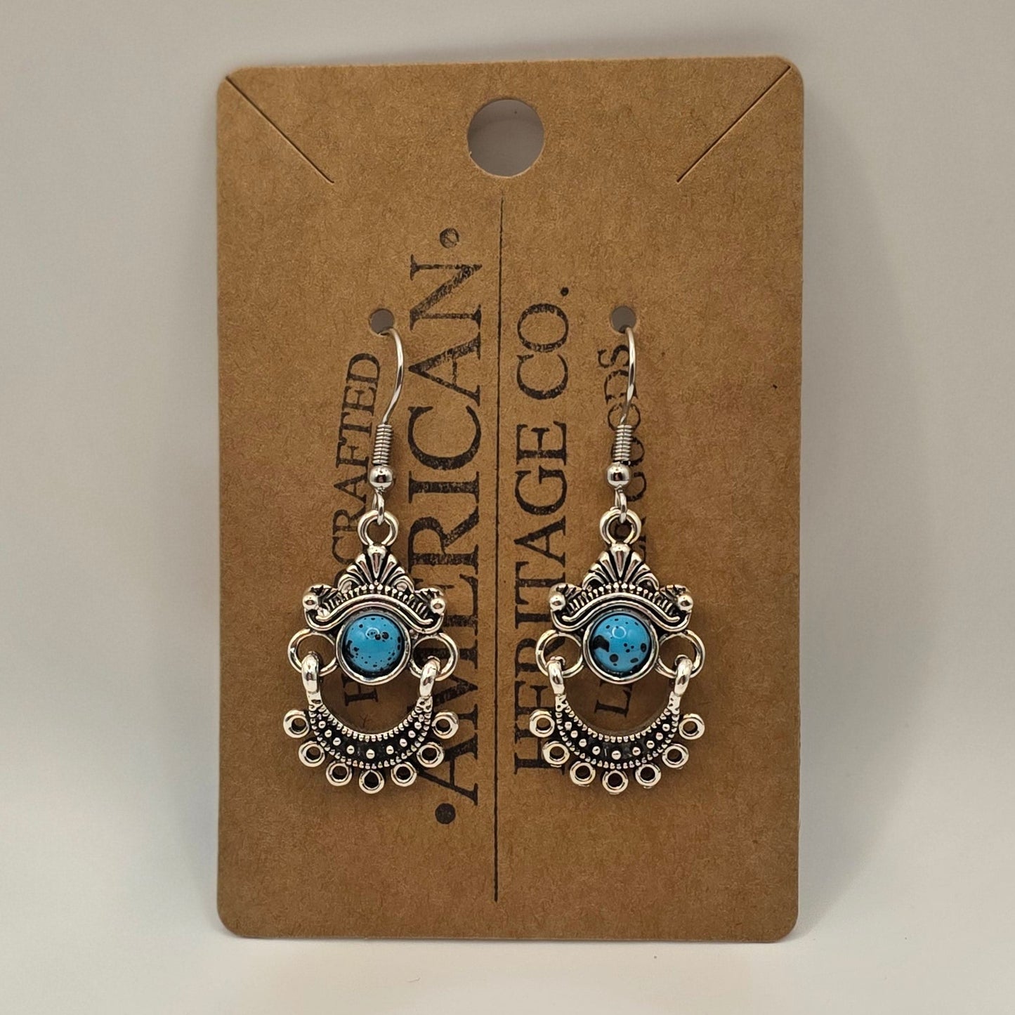 Turquoise Charm with Surgical Steel Post #214