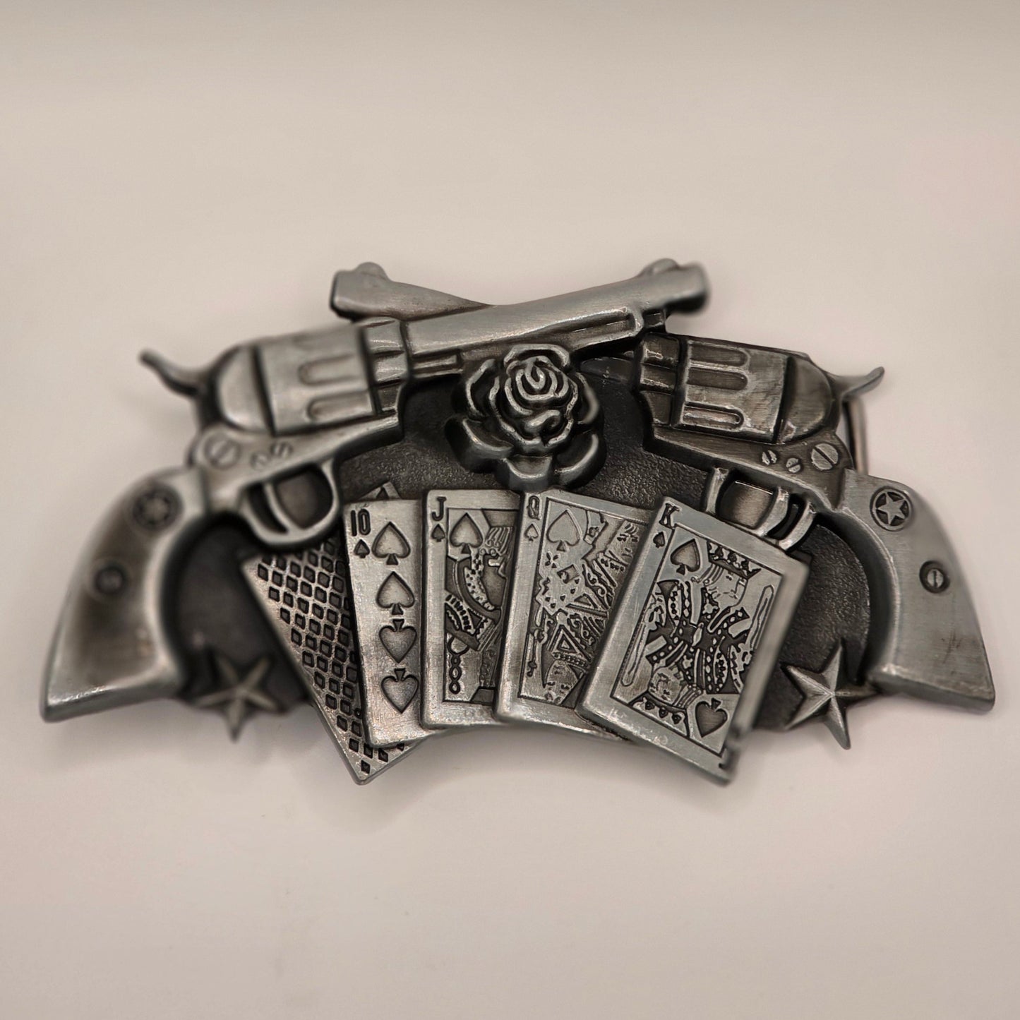 Guns and Cards - Western Novelty Belt Buckle #346