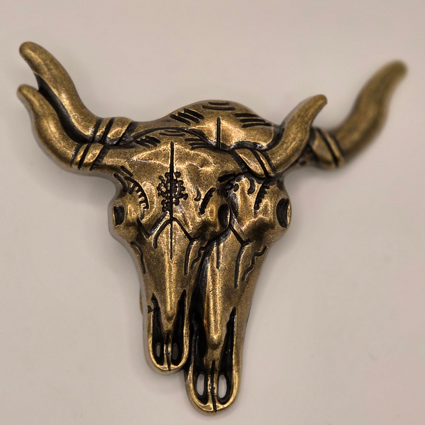 Double Longhorn Skulls - Western Novelty Style Belt Buckle #305