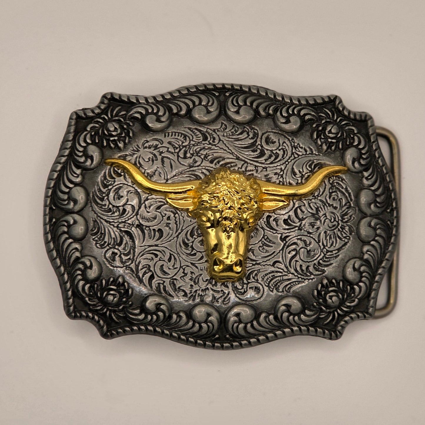 Gold Longhorn - Western Novelty Belt Buckle #311