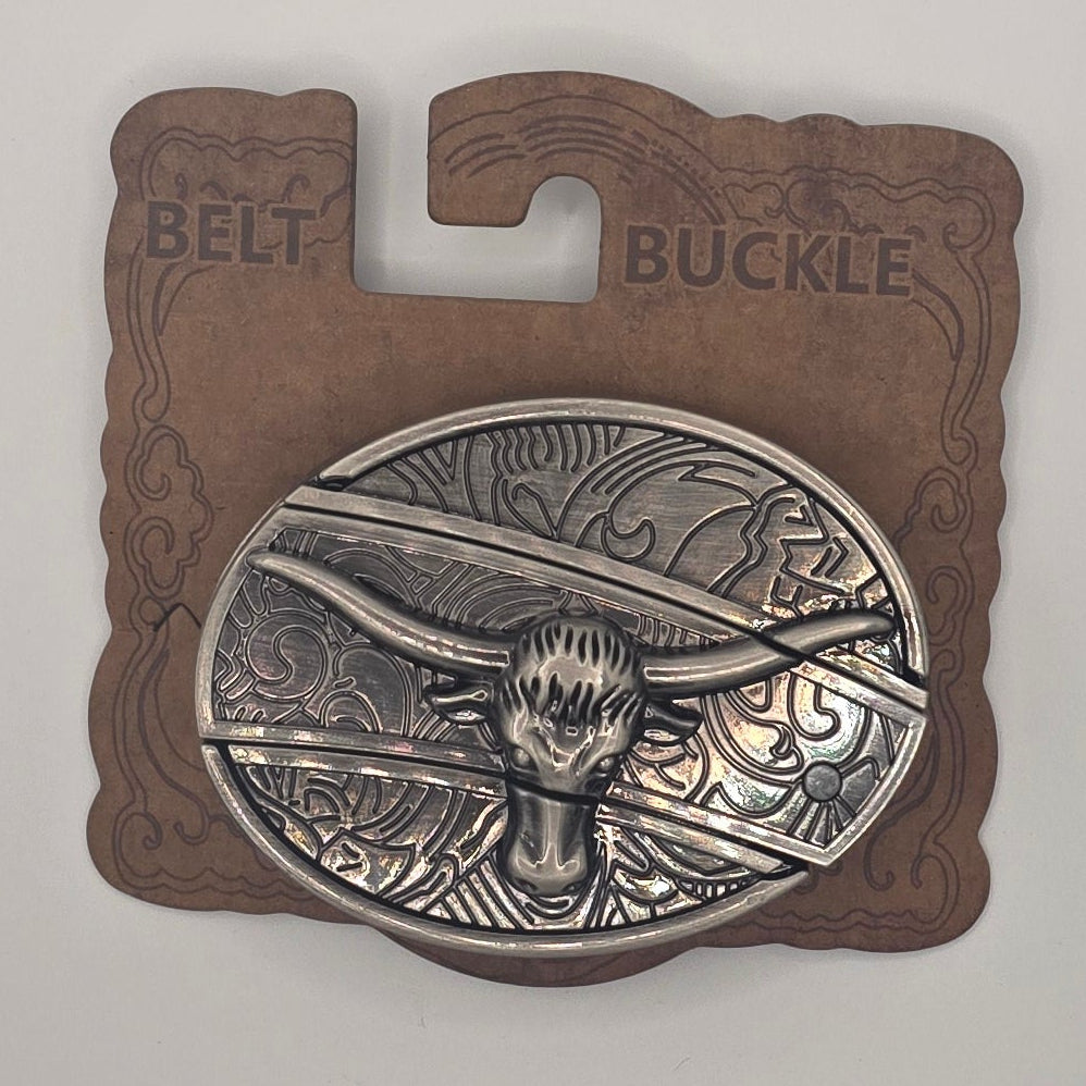 Longhorn - Hidden Knife Belt Buckle #353