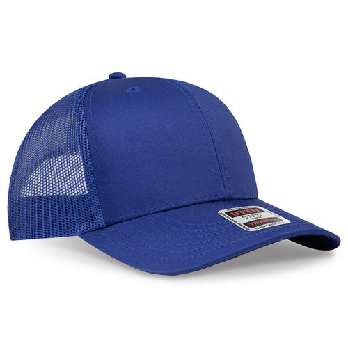Style No. 112-1 OTTO CAP 6 Panel Mid Profile Mesh Back Trucker Hat