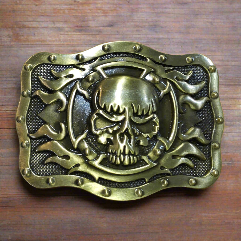 Flaming Skull And Crossbones