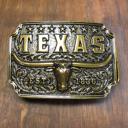 Texas Longhorn - Western Belt Buckle