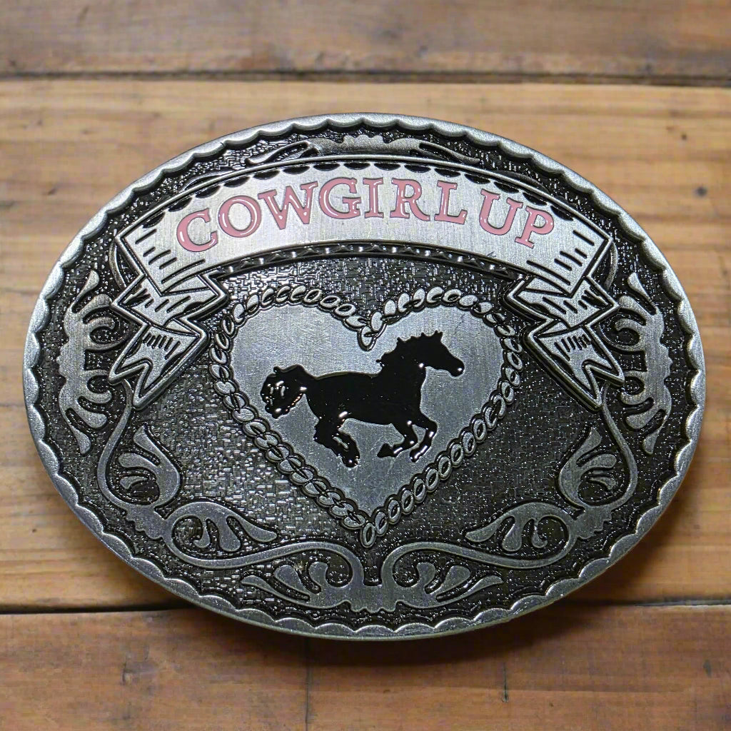 Cowgirl Up - Western Belt Buckle