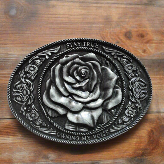 Rose - Western Belt Buckle