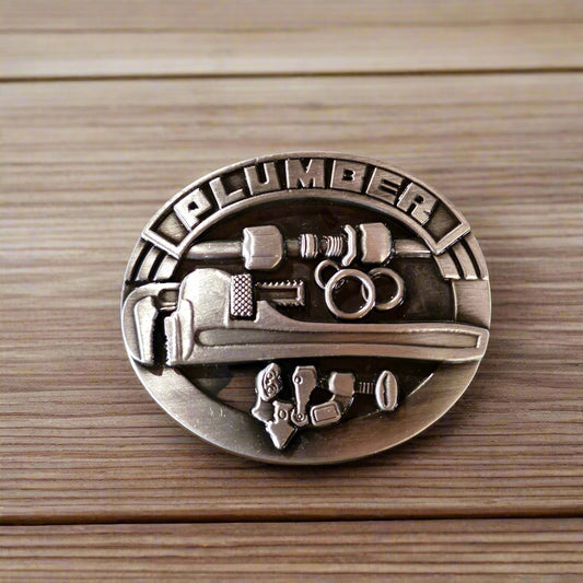 Plumber - Western Style Belt Buckle