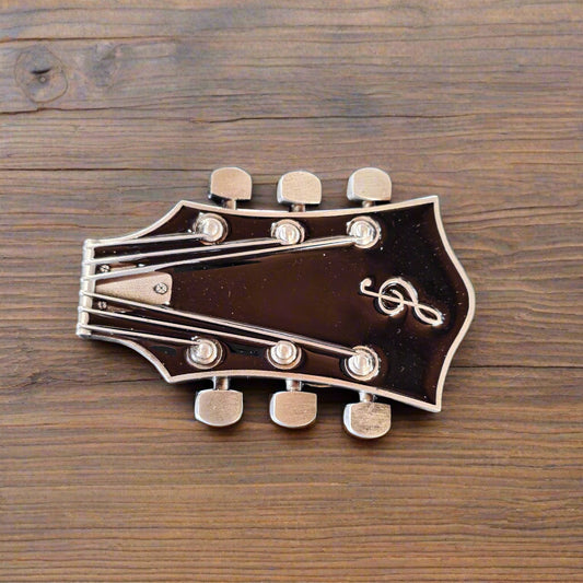 Guitar Headstock - Western Style Belt Buckle
