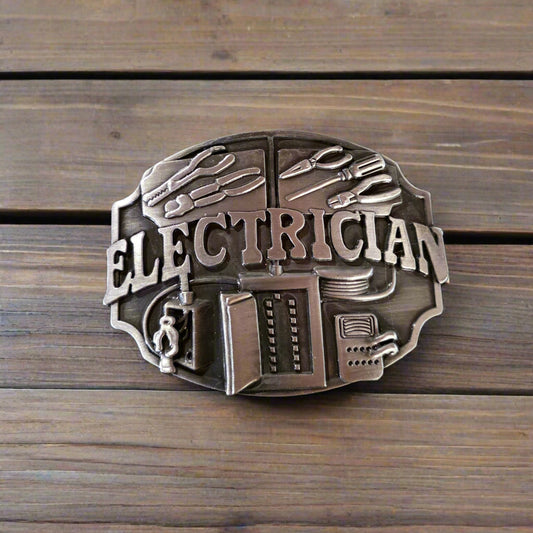 Electrician - Western Style Belt Buckle
