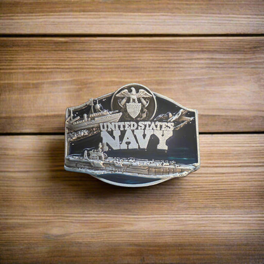 Navy - Western Style Belt Buckle