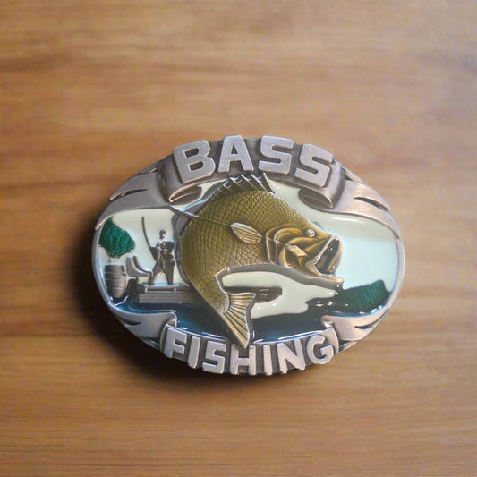 Bass Fishing - Western Style Belt Buckle