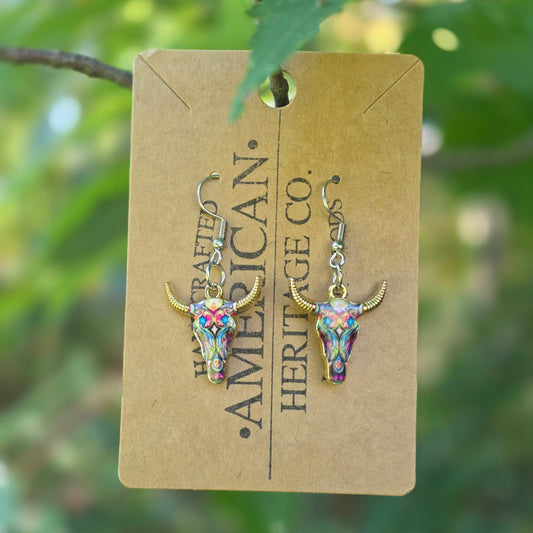 Flower Bull Earrings