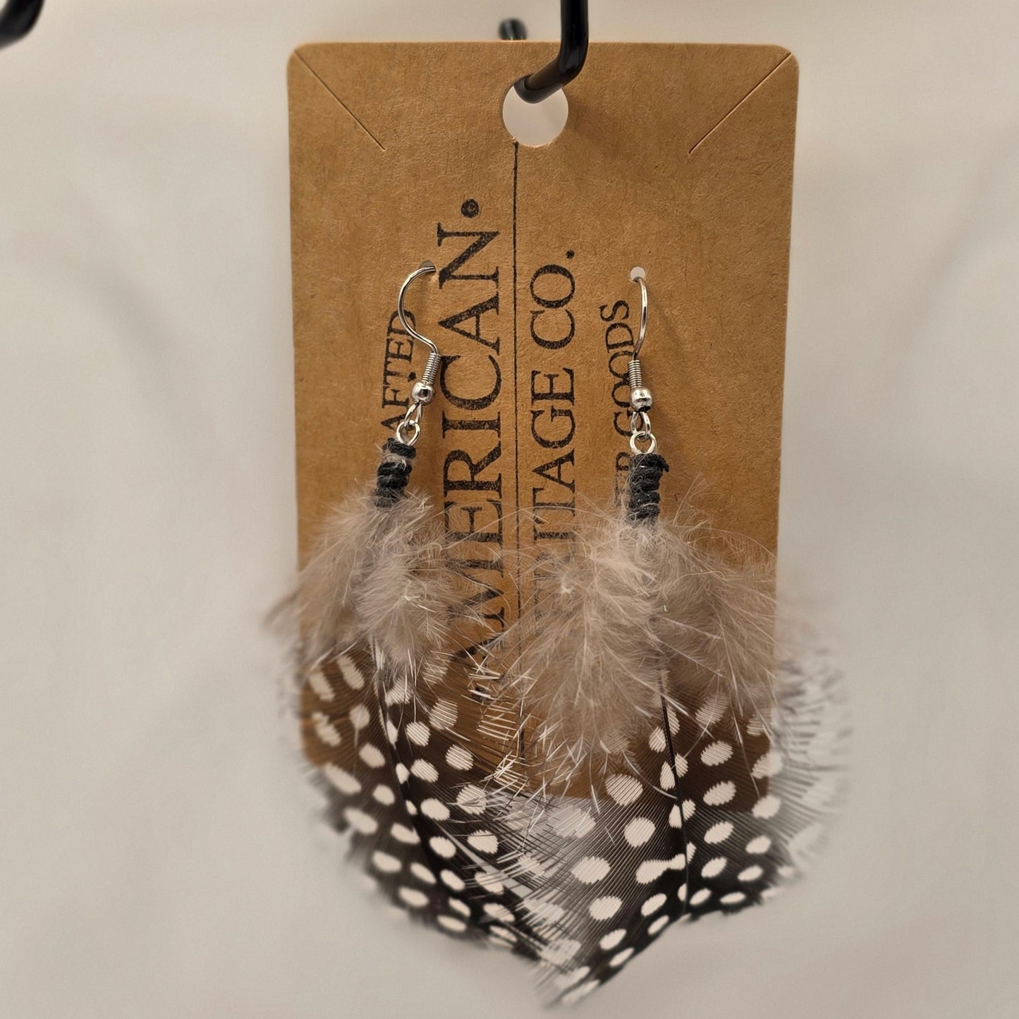 Guinea Feather with Surgical Steel Post #217