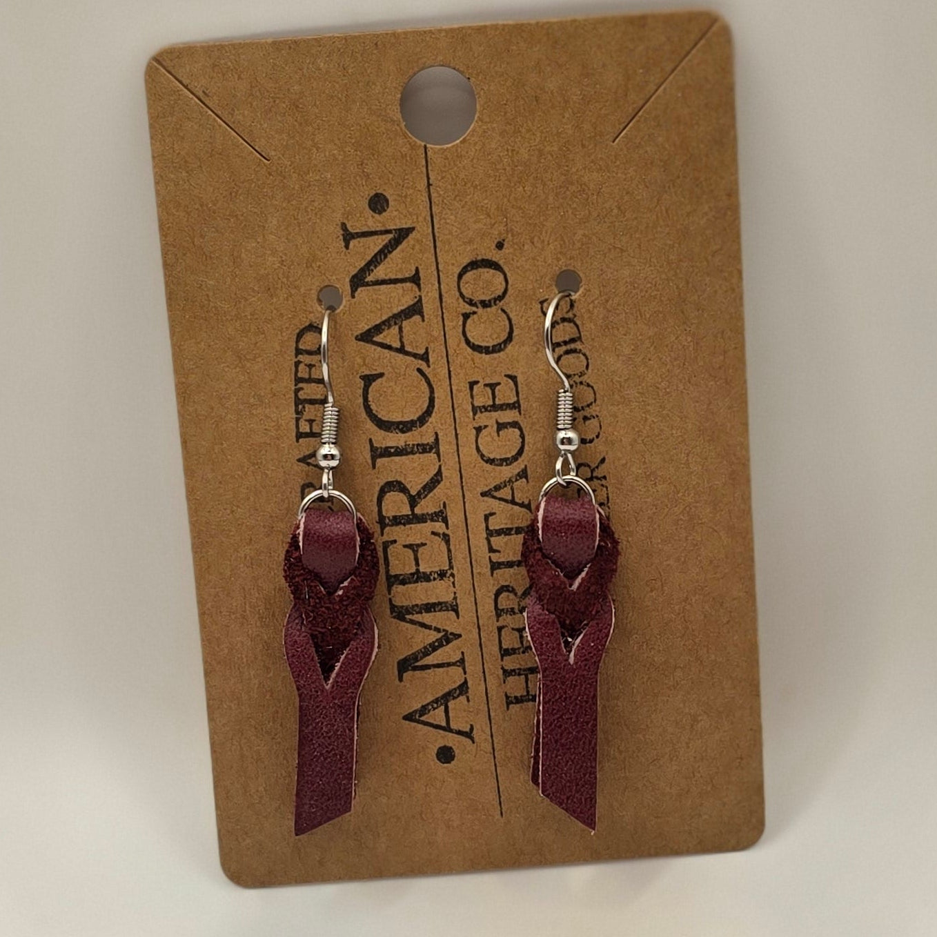 Maroon Bleed Knot with Surgical Steel Post #232