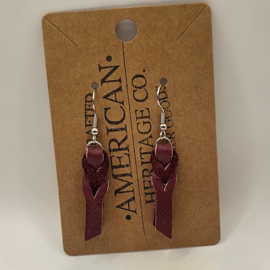 Maroon Bleed Knot with Surgical Steel Post #232