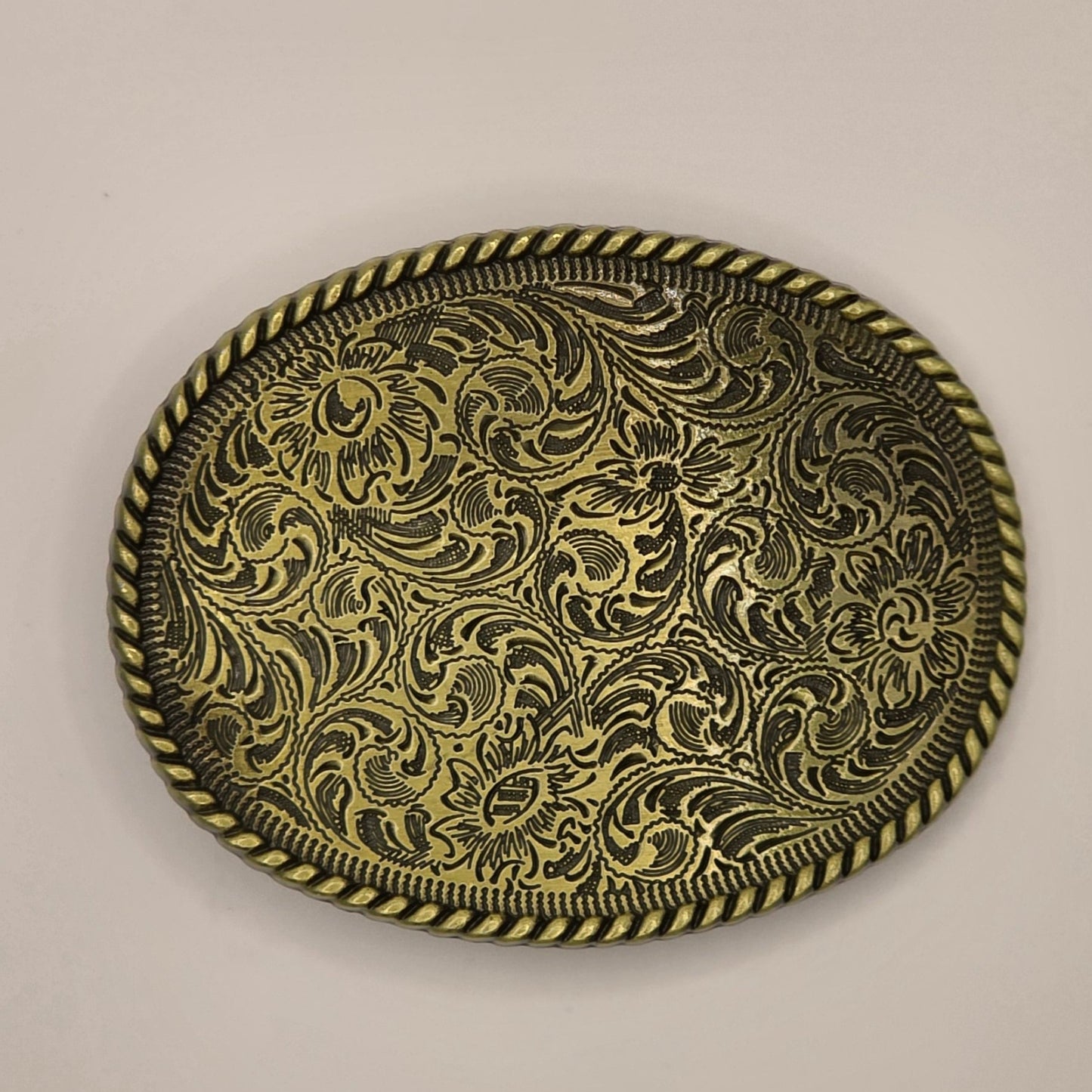 Western Floral 2 - Western Novelty Belt Buckle #347