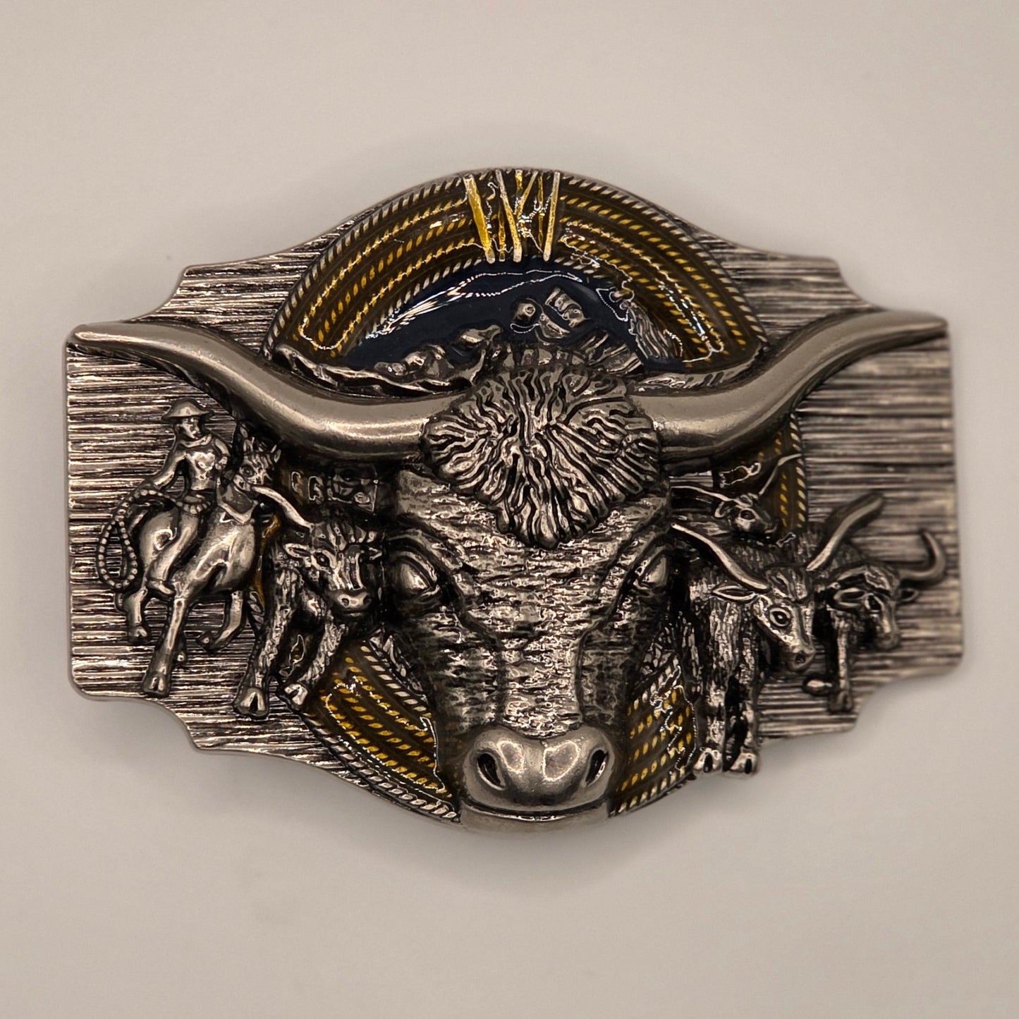 Roping Longhorn - Western Novelty Style Belt Buckle #323