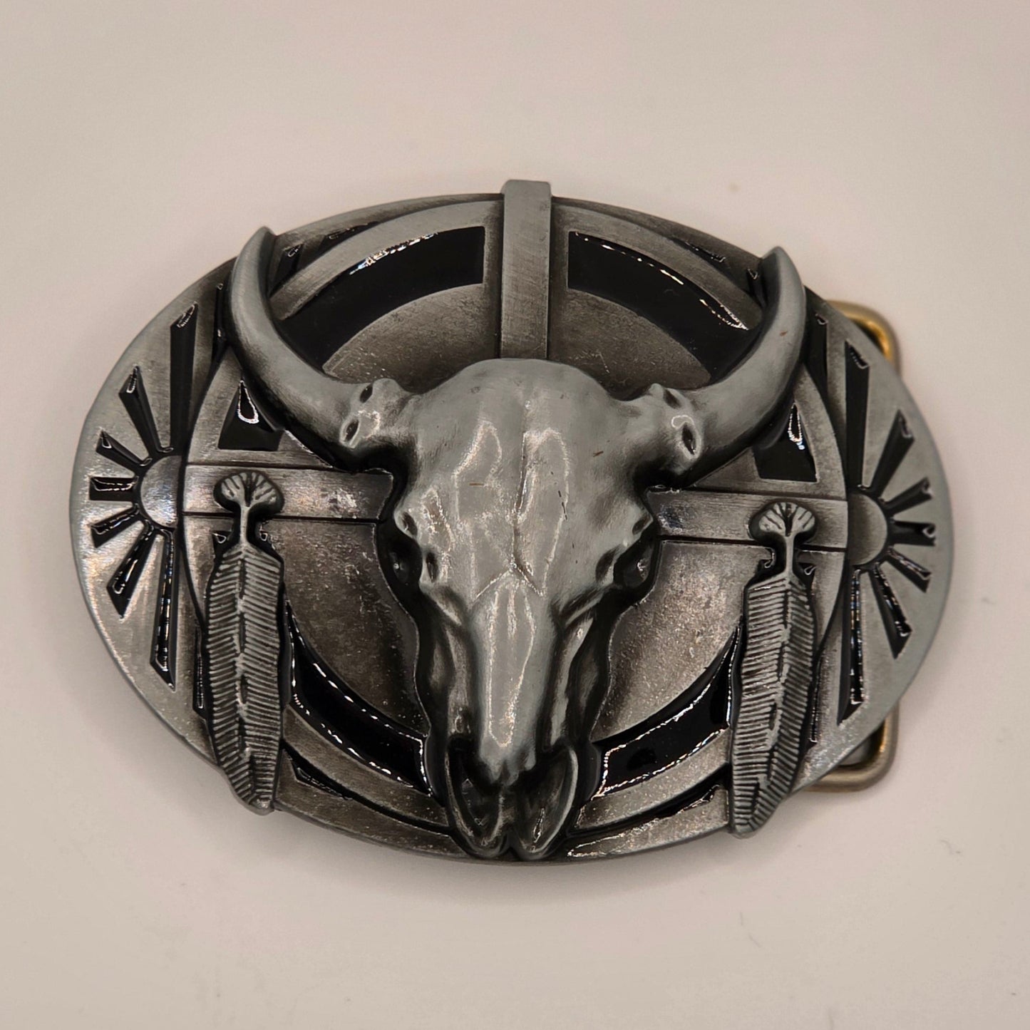 Buffalo Skull - Western Novelty Belt Buckle #343