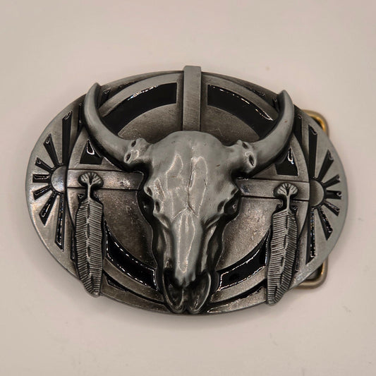 Buffalo Skull - Western Novelty Belt Buckle #343