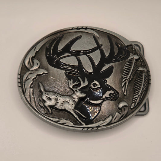 Running Deer - Western Novelty Style Belt Buckle #304