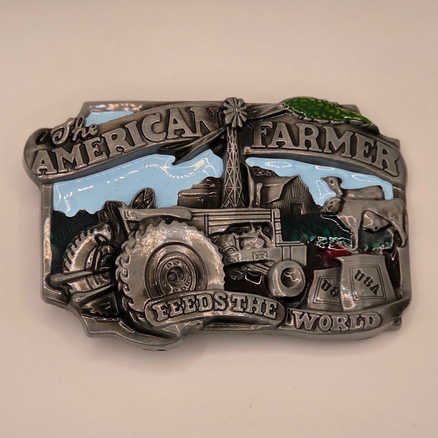 The American Farmer - Western Novelty Belt Buckle #336