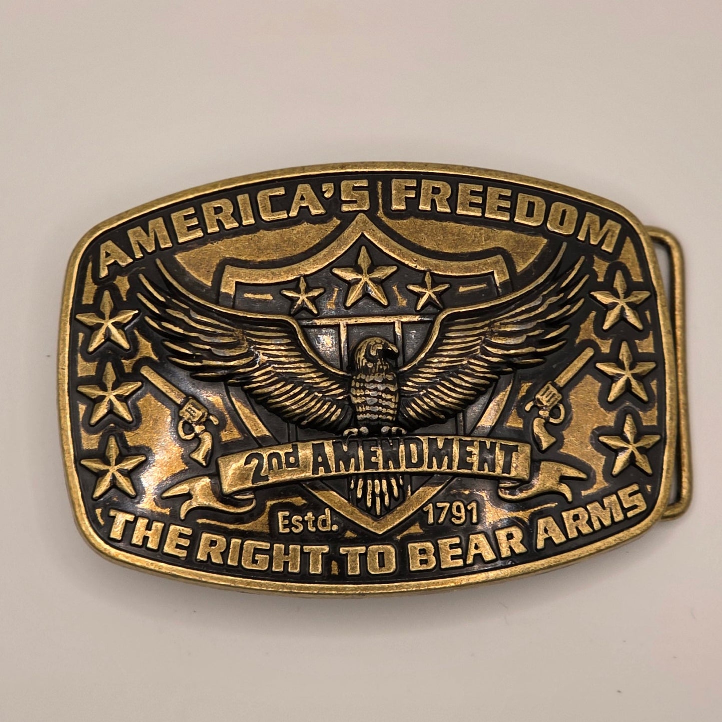 2nd Amendment - Western Novelty Belt Buckle #300
