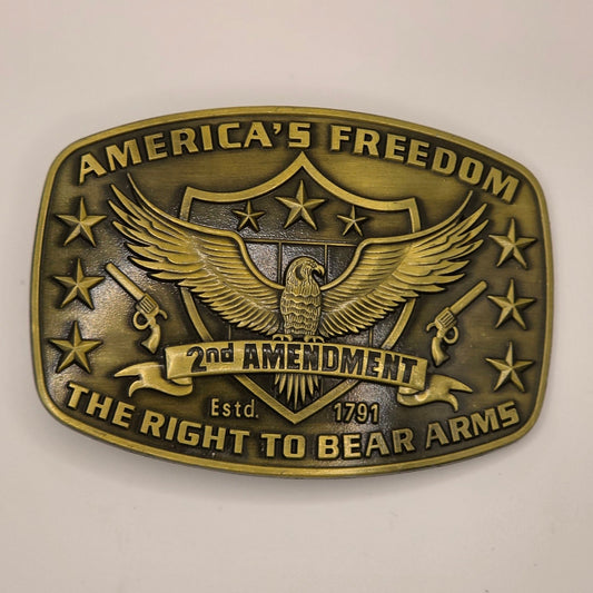 2nd Amendment - Western Novelty Belt Buckle #300
