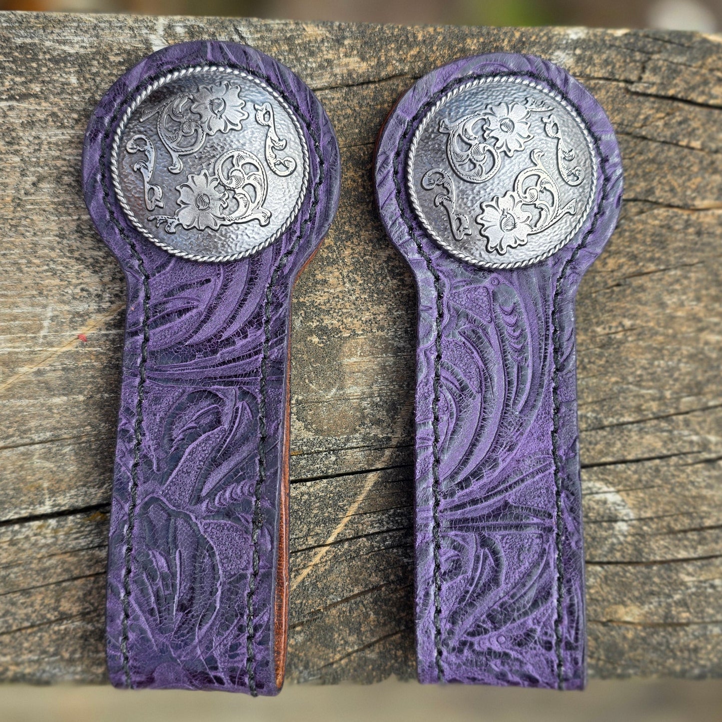 Jean Savers- Purple with Silver Berry Concho #113