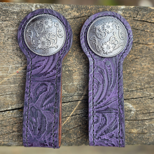 Jean Savers- Purple with Silver Berry Concho #113