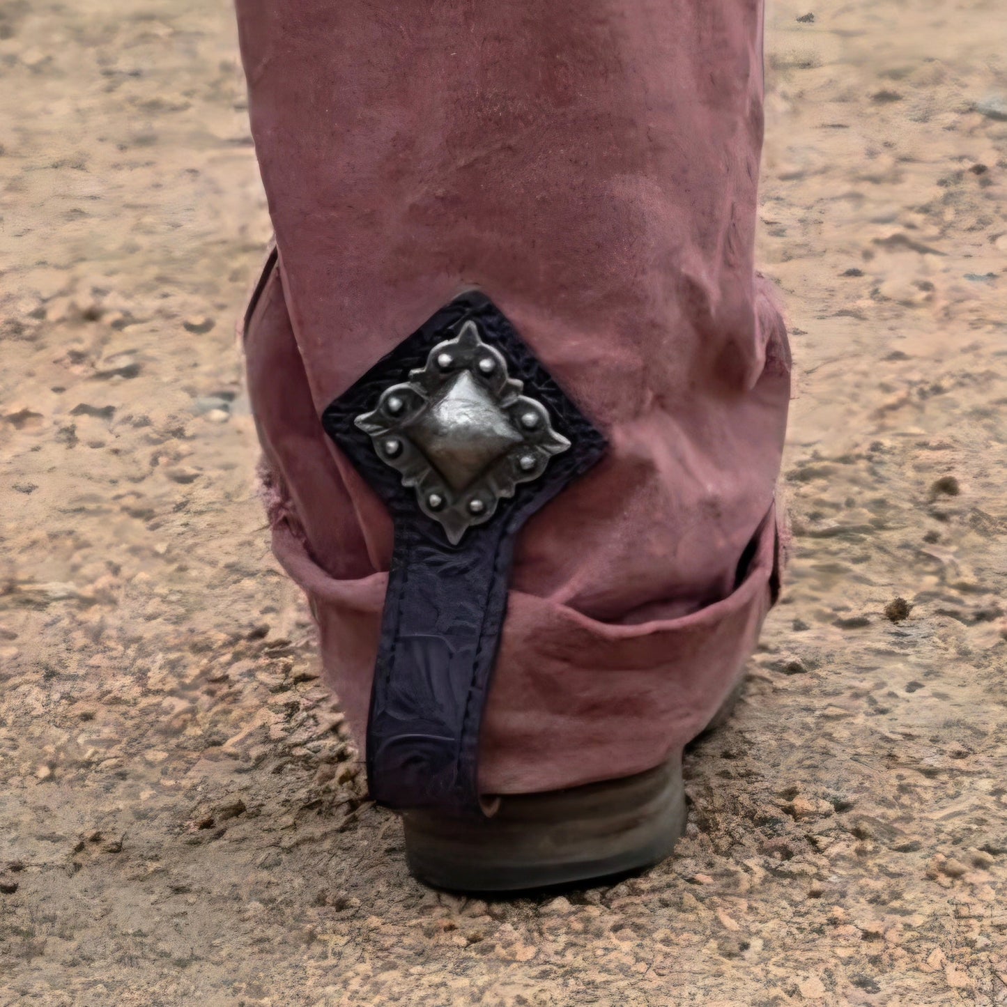 Jean Saver- Purple with Square Silver Concho #114