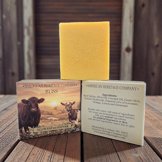 Bliss (Lavender + Citrus + Geranium) Tallow Soap with Goat's Milk