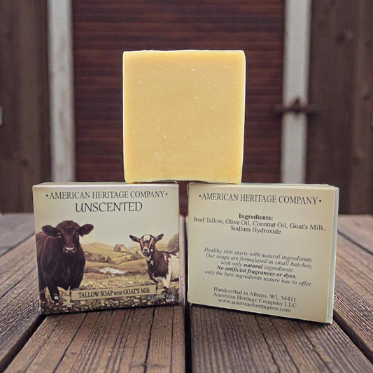 Unscented Tallow Soap with Goat's Milk